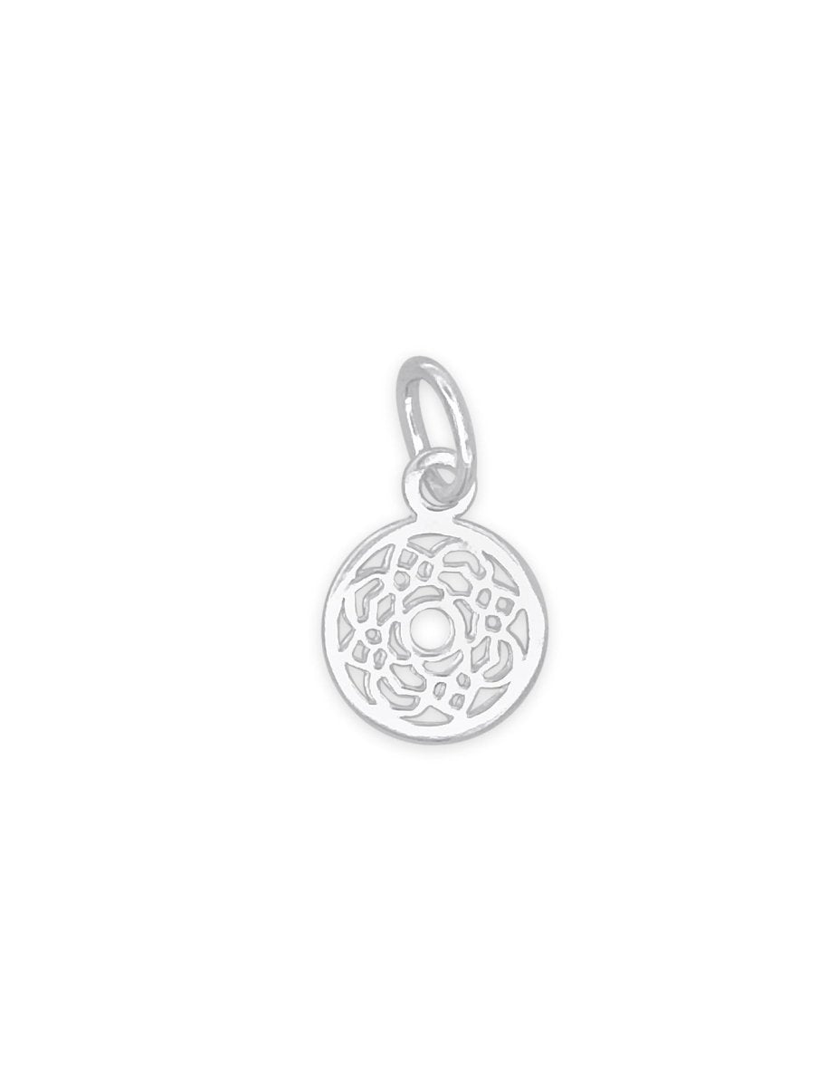 Anhänger Silber Amulet 7 mm durchbrochen mit Öse 1 Pack = 2 Stück - Shanti Enterprise AG