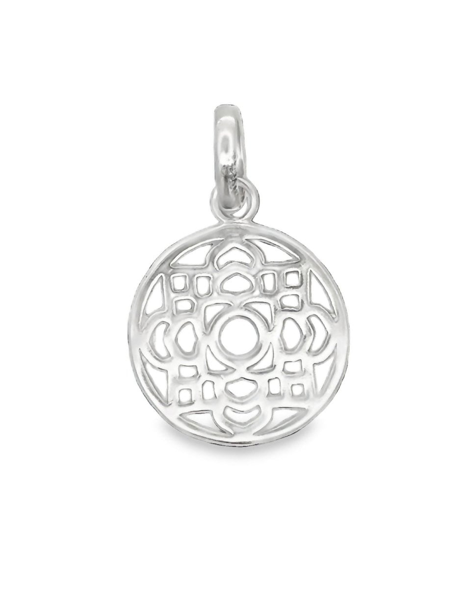 Anhänger Silber hell Mandala durchbrochen 18 mm - Shanti Enterprise AG