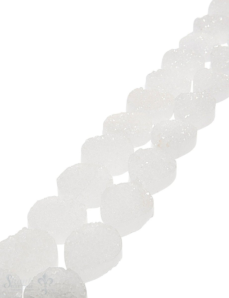 Chalcedon Strang weiss kristallin Disk AAA Natur - Shanti Enterprise AG