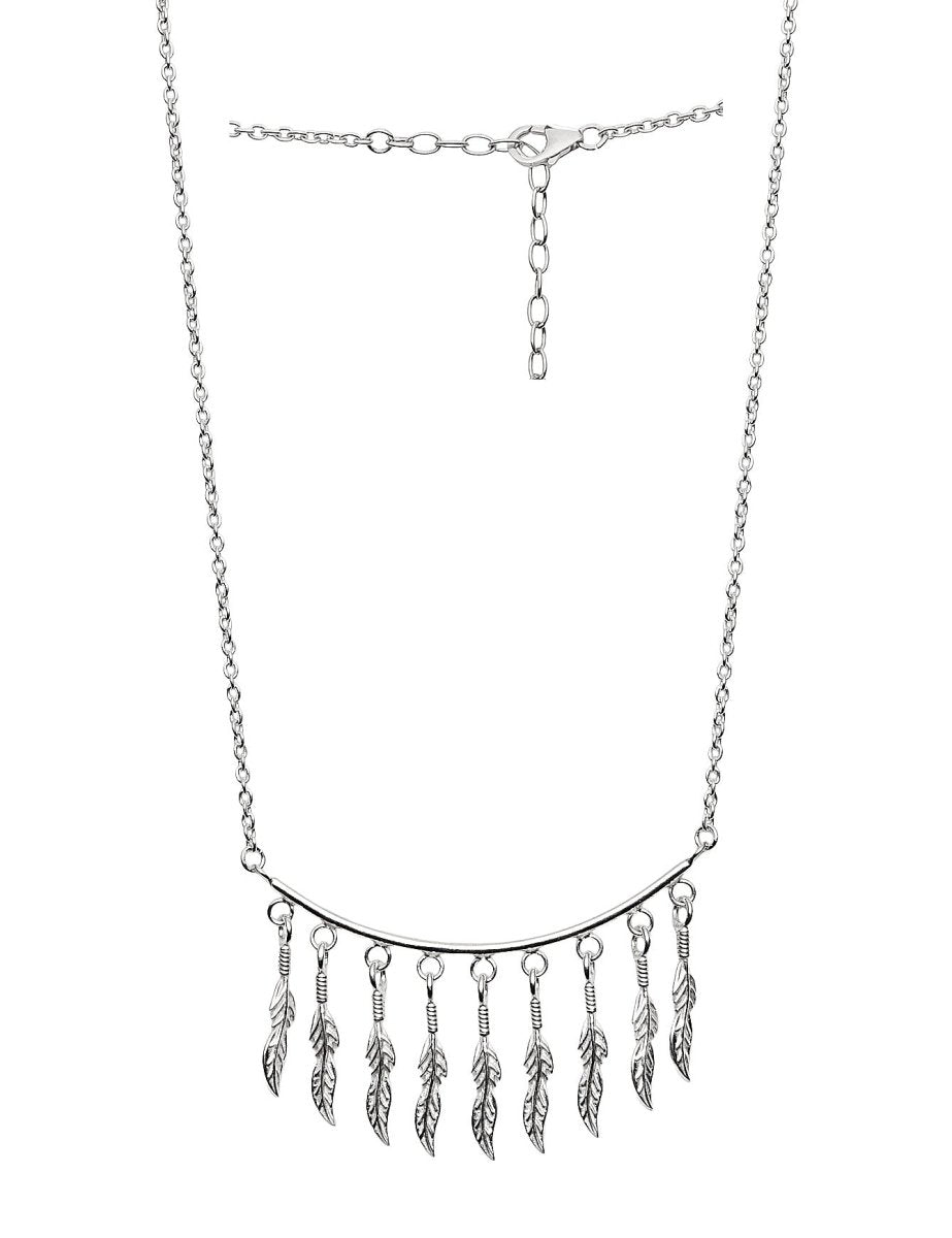 Feder Ankerkette mit Bügel mit 41 bis 46 cm Grössen verstellbar mit Karabiner Silber 925 - Shanti Enterprise AG