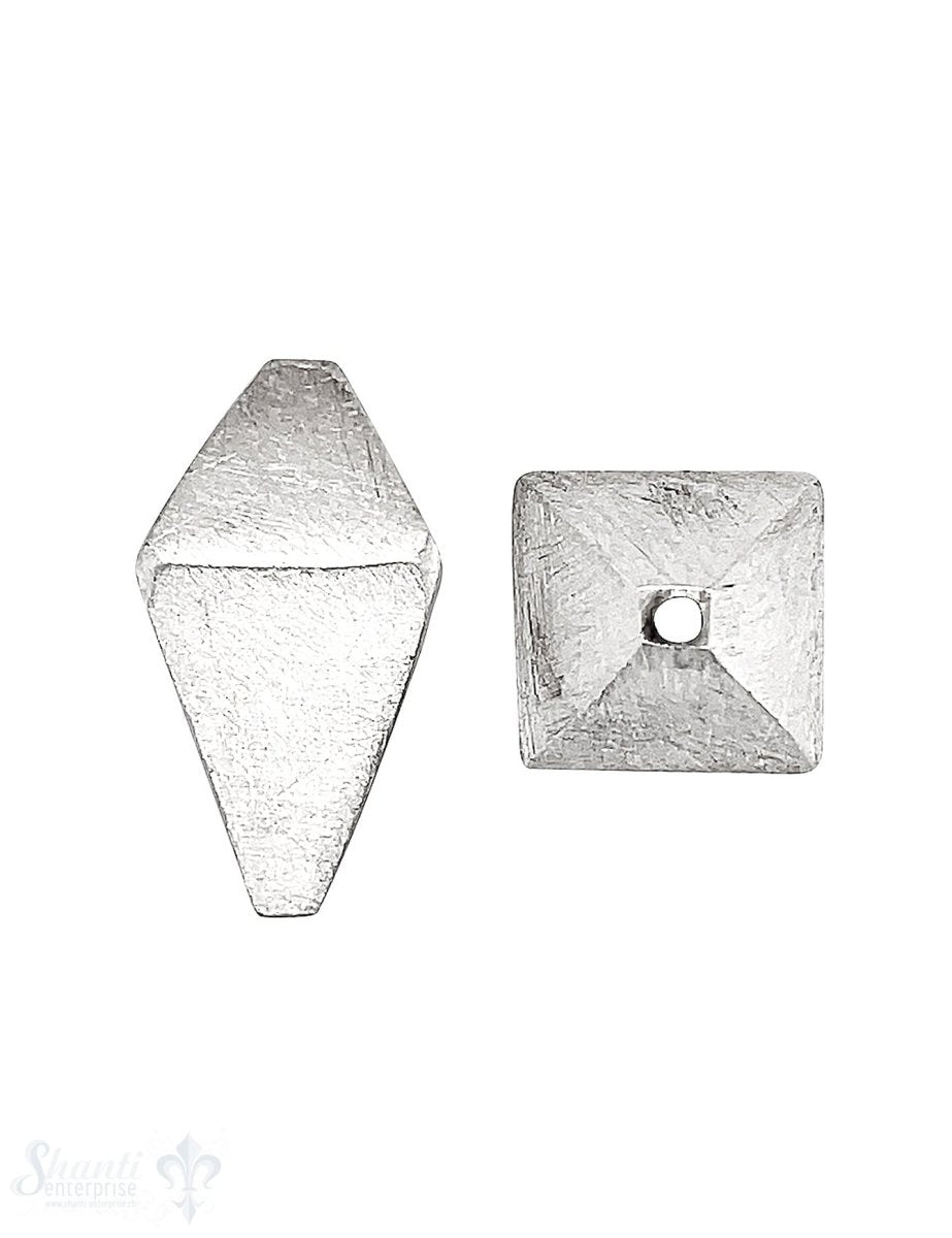 Oktaeder Element matt unregelmässig Silber 925 matt - Shanti Enterprise AG