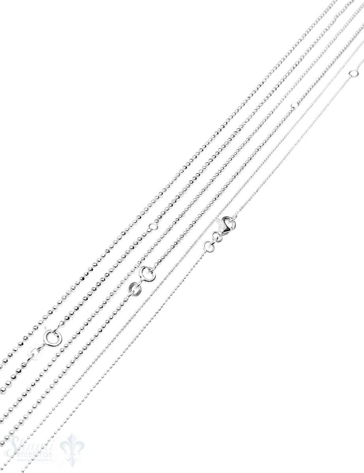 Silberkette Kugel facettiert Ø1.0 mm - 1.8 mm - Shanti Enterprise AG