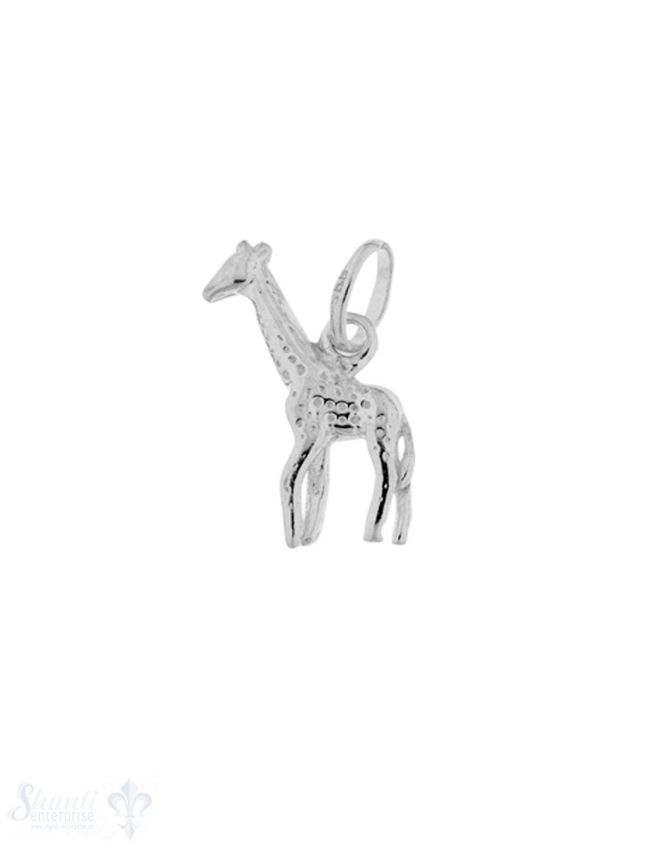 Silbertier: Giraffe mit Öse 5x18 mm 30x35 mmmm - Shanti Enterprise AG