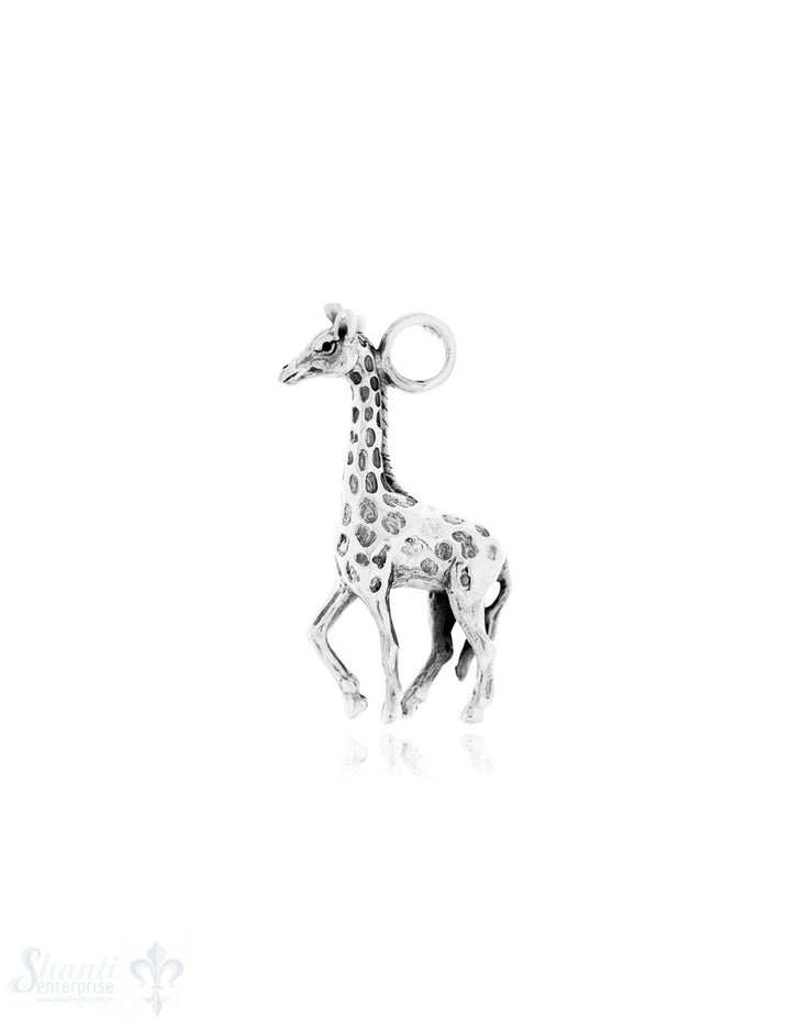 Silbertier: Giraffe mit Struktur 41x24 mm Dicke:7.6mm - Shanti Enterprise AG