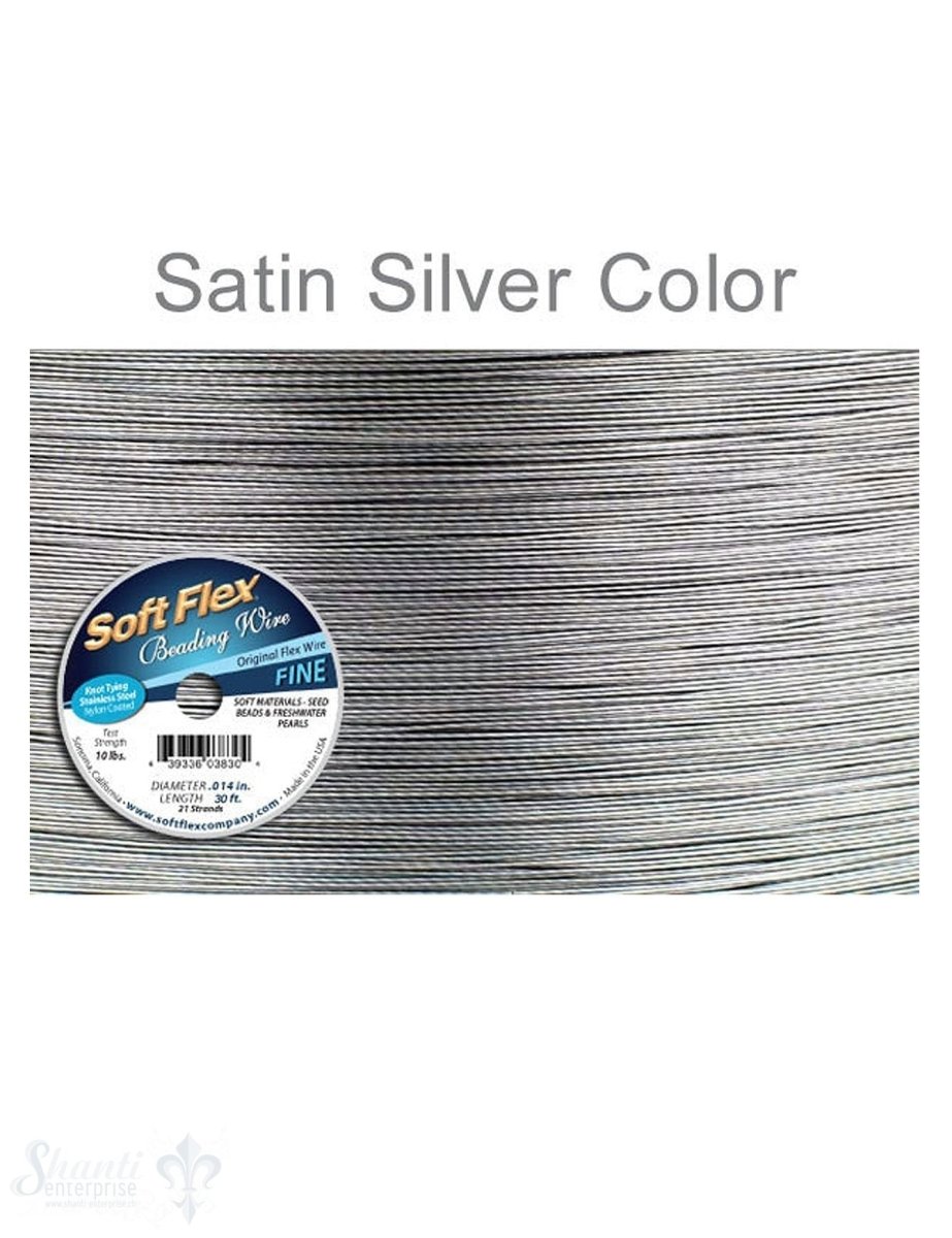 Soft Flex Beading Wire Satin Silver Draht - Shanti Enterprise AG