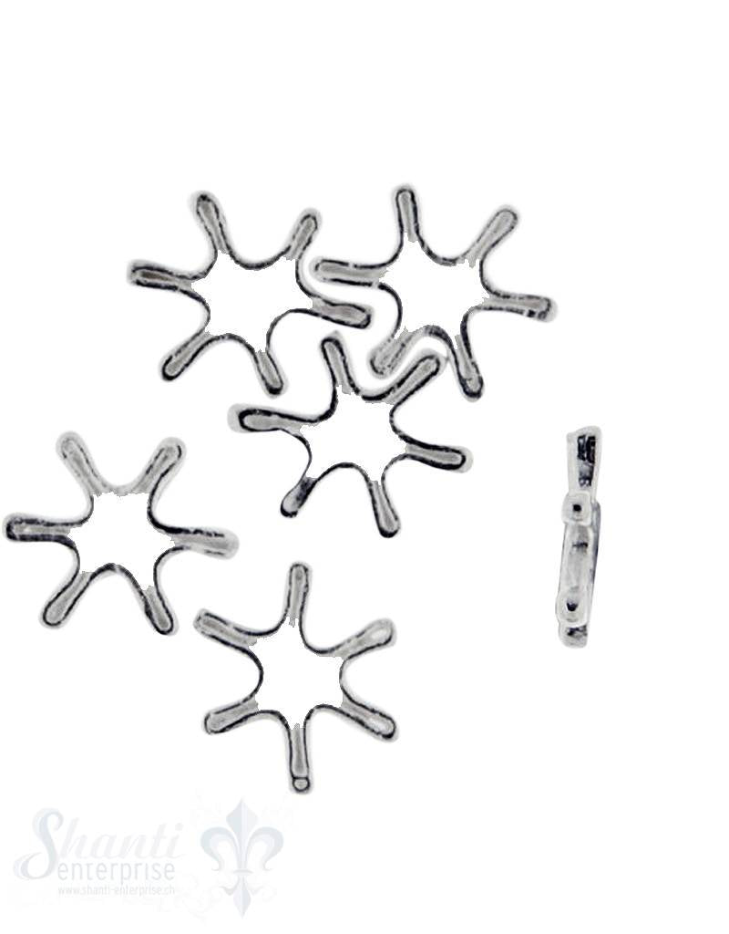 Zwischenteil Silber flach Stern Natural matt 8 mm 1 Pack = 20 Stk.ca. 5 gr. - Shanti Enterprise AG